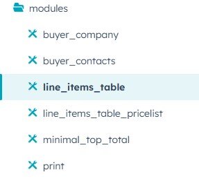 HubSpotLineItemTableModule